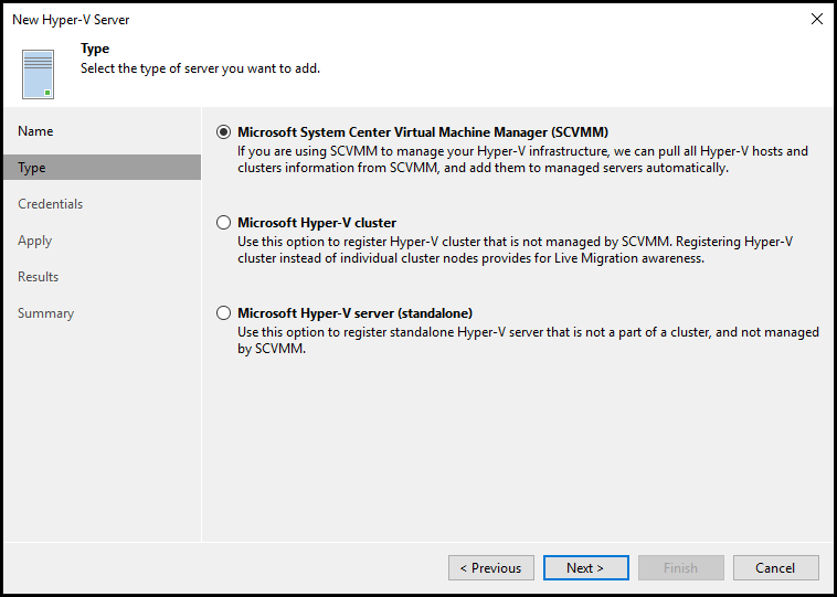 Veeam Backup & Replication v9.5 Update 4 (Hyper-V Server) Host Ekleme
